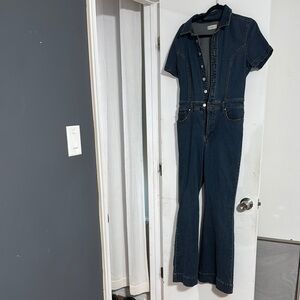 Dark Blue Denim Jumpsuit